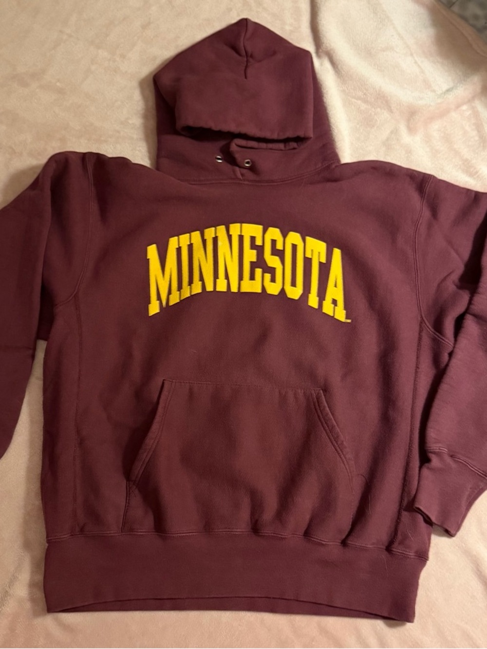 The Game Maroon Hoodie with Yellow Minnesota Logo